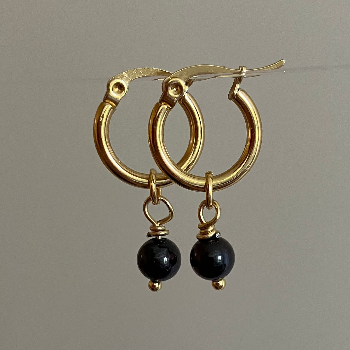 Birthstone hoops