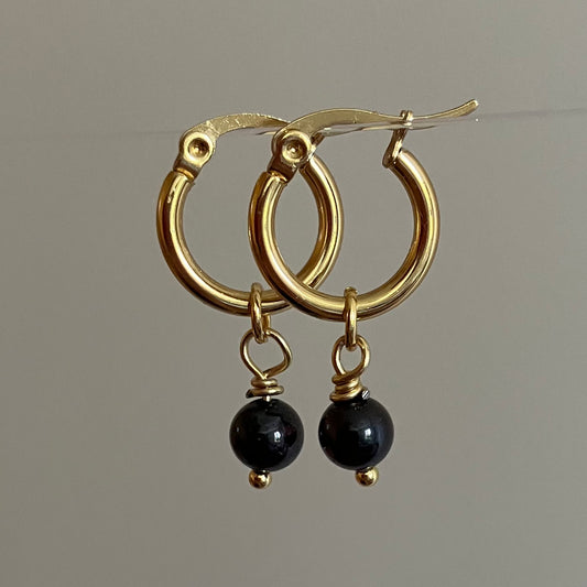 Birthstone hoops