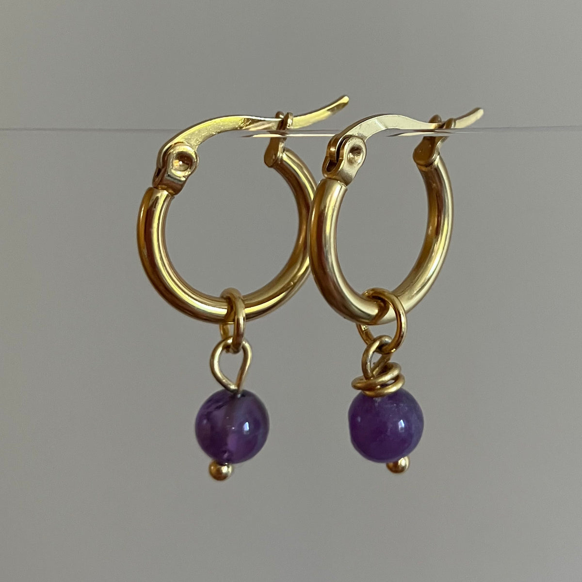 Birthstone hoops