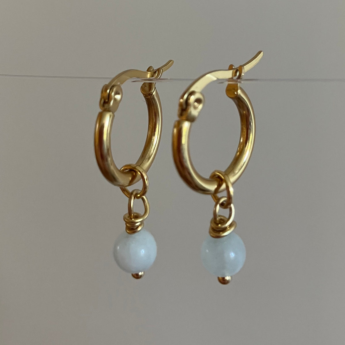 Birthstone hoops