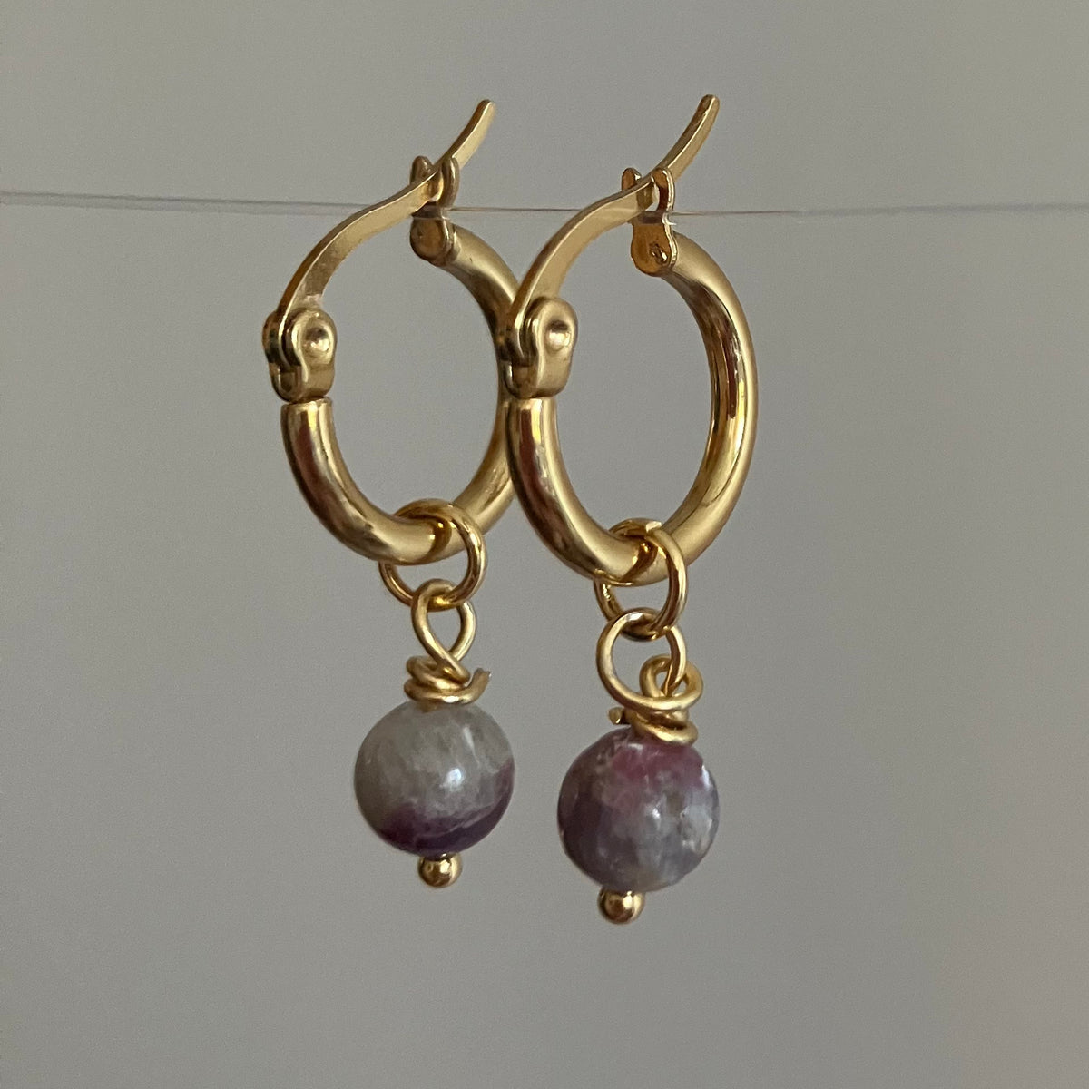 Birthstone hoops
