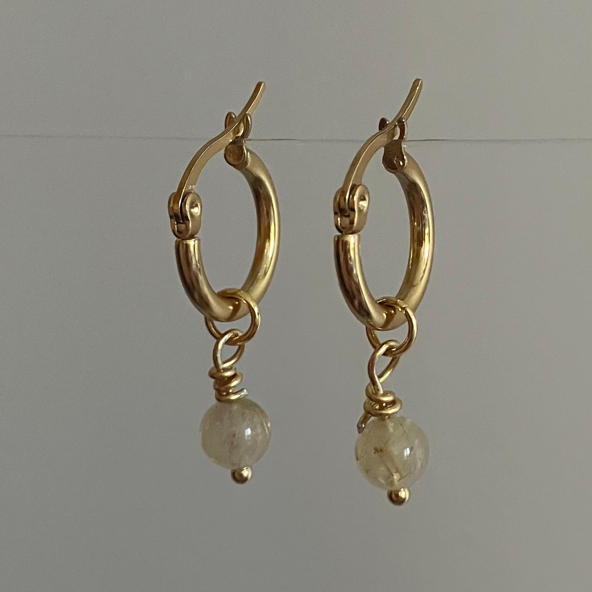 Birthstone hoops