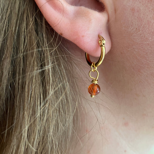 Birthstone hoops