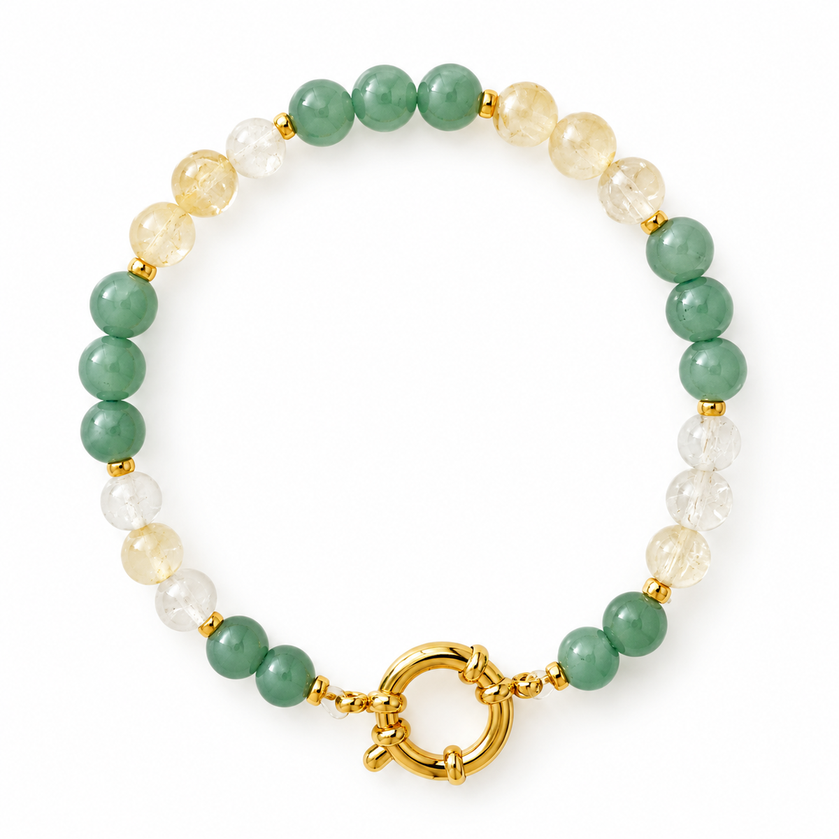 Citrine and green aventurine handmade bracelet – Still bracelet by Cayumi