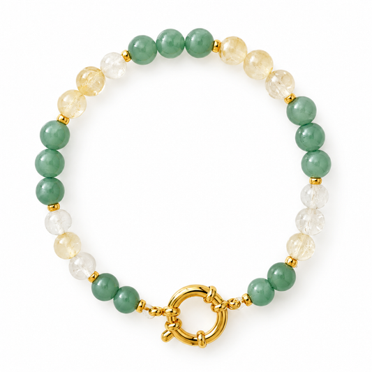 Citrine and green aventurine handmade bracelet – Still bracelet by Cayumi